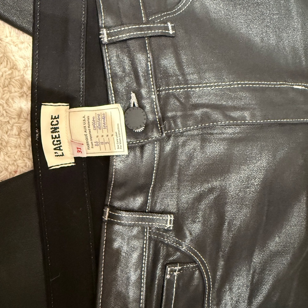 L'AGENCE Metallic Black Women's Skinny Jeans
